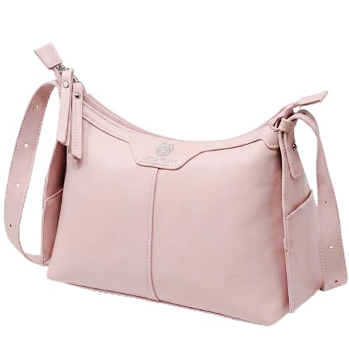 Laura Valle Bolso Casual Mujer Malena – Bolso Elegante Mujer Tipo Góndola, Bolso Hombro en Piel Sintética   Diseño Sofisticado con Tarjeteros y Cierre Cremallera (Rosa)