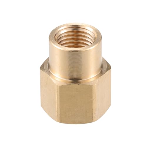 VekAuto Connecteur pour Nettoyeur Haute Pression, Adaptateur Femelle Laiton M18x1.5 vers M14x1.5, Connecteur Tuyau à Vis Universel pour Nettoyeur Haute Pression, Couleur Cuivre en Laiton