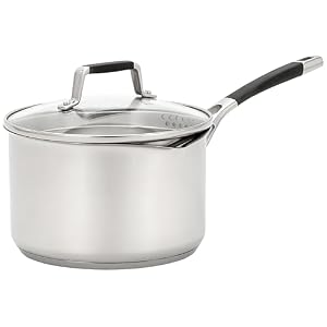 Stellar Flow 20cm Saucepan with Draining Lid, 3 Litre Capacity, Stainless Steel Cooking Pot, Oven Safe Cookware