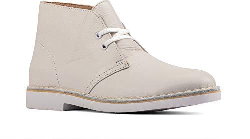 Clarks Desert Boot 2 White Leather 8 B (M)3