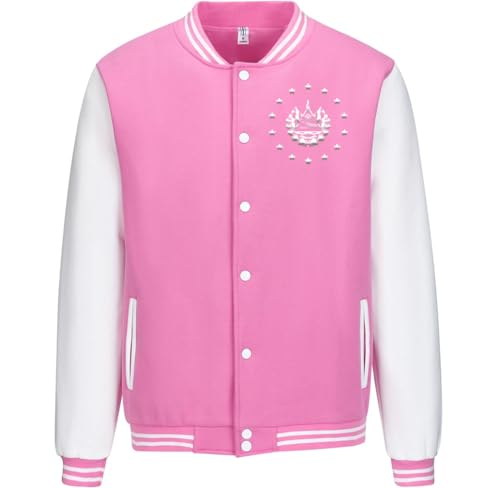Chaqueta de El Salvador rosa con escudo bordado para abrigo ligero unisex
