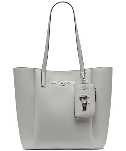Bolso tote de cuero para mujer Karl Lagerfeld blanco plata miniatura 1