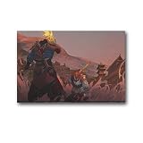 Affiches de dessin animé chinois Rakshasa Street Duel œuvres d'art sur toile Poster art mural Décoration d'intérieur moderne 20 x 30 cm