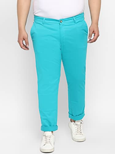 Image of Urbano Plus Men Mid Rise Cotton Regular Fit Casual Chino Pants Stretch