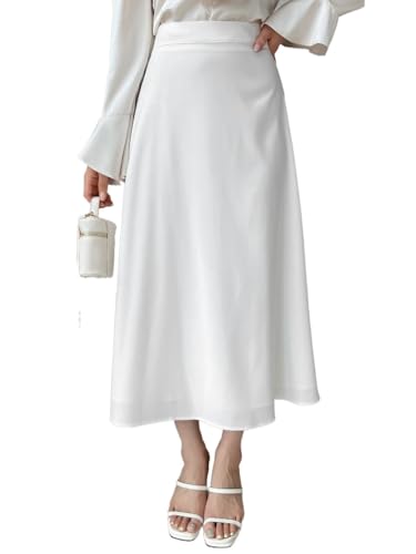 High Waist Solid Skirt Basic Women's Summer Casual Vinage Skirt3