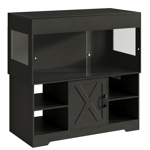 Image of Herture 120 Gallon Reptile Tank with Stand, 4x2x2 Terrarium Enclosure