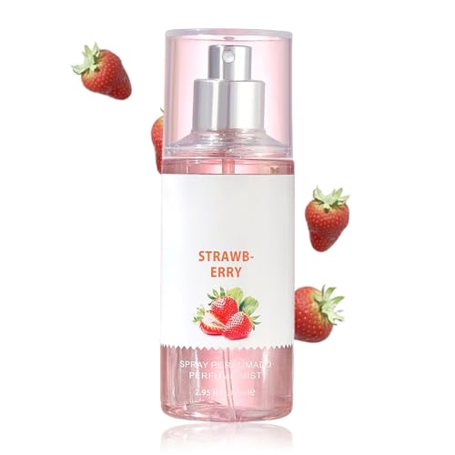 Parfum Fragrance Spray - 236 Ml Brume Corporelle Parfumée,Brume Parfumées Corps Et Cheveux,Brumes Cheveux Parfumées,Splash corporel pour les femmes,Aux Vanille,jasmin (Strawberry)