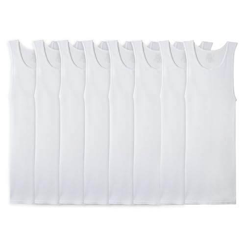 Catálogo para Comprar On-line Playera Fruit Of The Loom del mes. 49 Fruit of the Loom SV8P25M Camiseta de Tirantes para Hombre, paquete de 8 unidades, color blanco, talla L