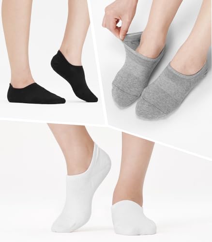 Image of Breslatte No Show Socks Womens Men Non-slip Soft Cotton Invisible Socks for Women Daily Sport