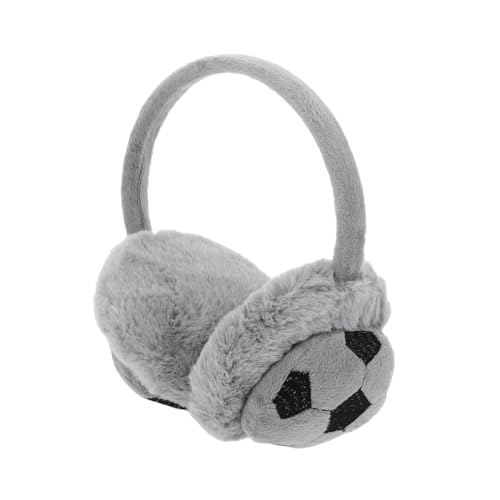 Kids Plush Winter Earmuffs for Boys Furry Ear Warmers Football Design Warm Ear Covers for Toddlers Soft and Cozy