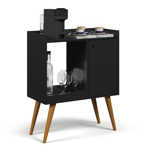 دولاب جانبي بتصميم ريترو لركن القهوة بباب واحد من لينوس، لون...