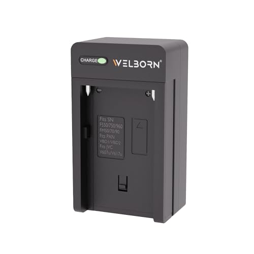 Image of Welborn Camera Battery Charger for Sony NP-F980 Battery Compatible with Sony CCDSC5,SC55,SC65,CCDTR500E-TR3300,CCDTRV5-TRV900,VX1000-VX2100,DSR200-300, FX7-FX1000,HVRZ5-Z7,HXR-MC1500-MC2000,HXRNX5,NX5