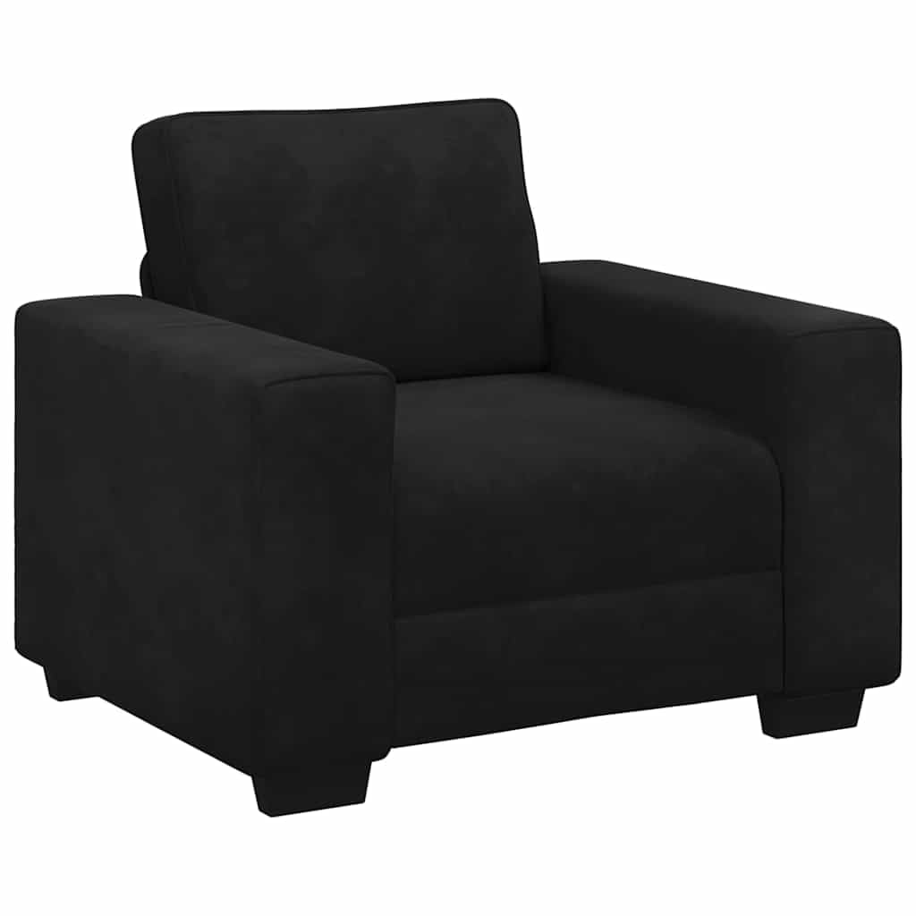 vidaXL Divano Sedia Nero 100x77x82 cm Velluto, Divano Singolo, Divano Comfort, Sedia TV, Divano, Divano Seduta, Divano Relax, Divano per Il Tempo Libero
