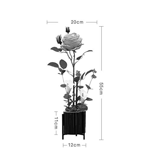 Fleur artificielle en pot rose décorative pour salon et table - 3