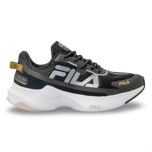 Tênis Fila Feminino Recovery Preto/cinza/dourado 51j728x-7763-36