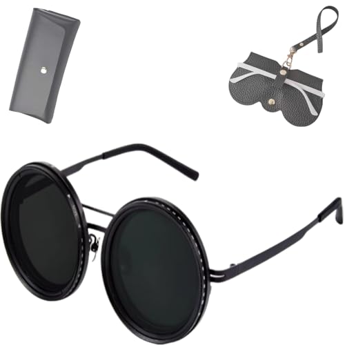 Lombell Adjustable Sunglasses Mens,1-9 Gear Adjustable Tint sunglasses,Nd Filter Adjustable Polarized Lens Sunglasses