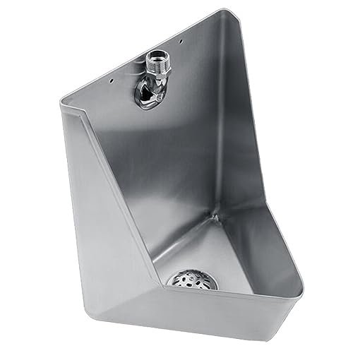 ZARBAILRE Kleines Urinal Aus Edelstahl 304, Stehendes Urinale für Männer, Dreieckiges Urinal Aus Edelstahl, Nicht Spülbares Urinale für öffentliche Toiletten in Hotels