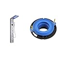 ELLO&ALLO LED Rainfall Waterfall Shower Head System with Fluidmaster Better Than Wax Toilet Seal, Brushed Nickel