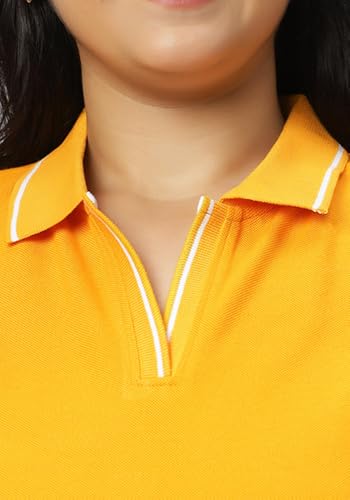 Image of Wear Your Opinion Women's Plus Size Soft PQ Polo Collar Neck Tipped Tshirt Dress
