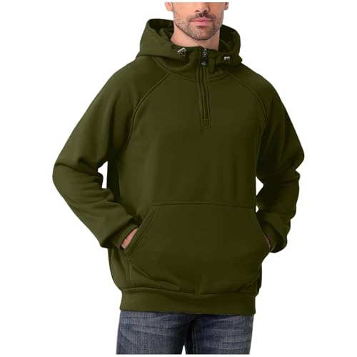 Sudadera sin mangas para hombre XXL en verde oscuro con capucha doble capa