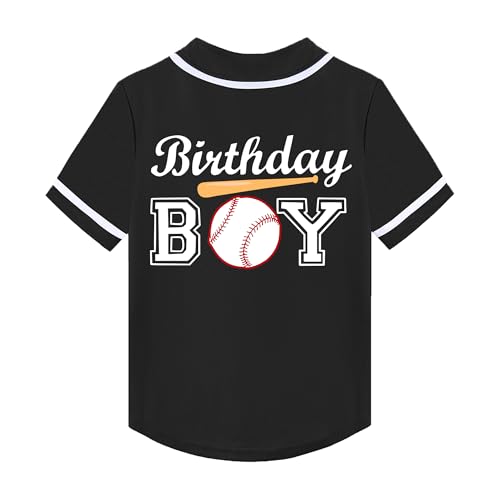 Birthday Boy Shirt Kids Baseball Jersey Boys 1st 2nd 3rd 4th 5th 6th Birthday Party Outfit Personalized Jersey3