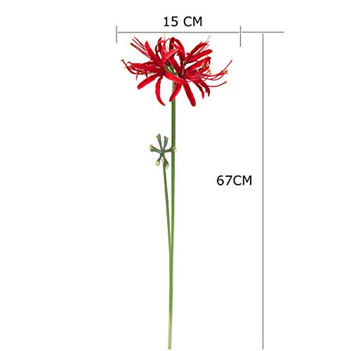 Image of 6 Stems 26.38 Inch Artificial Lycoris Radiata Spider Lily Flowers for Home Garden Decoration (Purple)