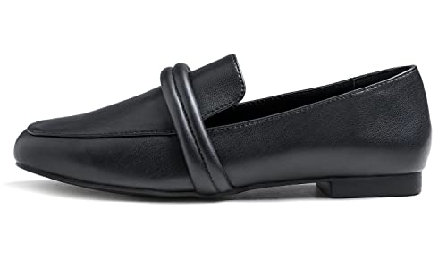 Image of FEVERSOLE Women's Fashion Dress Comfort Low Heel Office Penny Loafer Flats