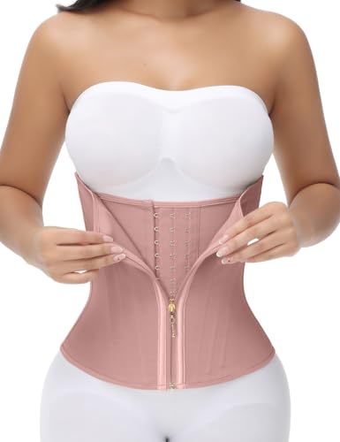 Image of SHAPSHE Waist Trainer for Women Tummy Control Workout Waist Cincher Corset Shapewear Postpartum Body Shaper with Zipper Hook