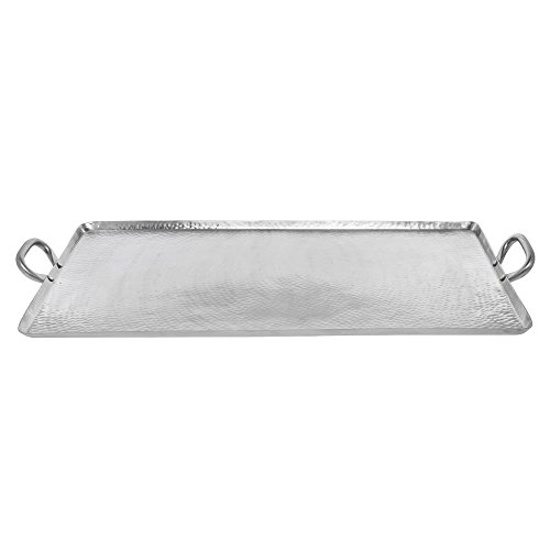 American Metalcraft G30 Hammered Stainless Steel Griddle, Large Rectangle, 1-3/4