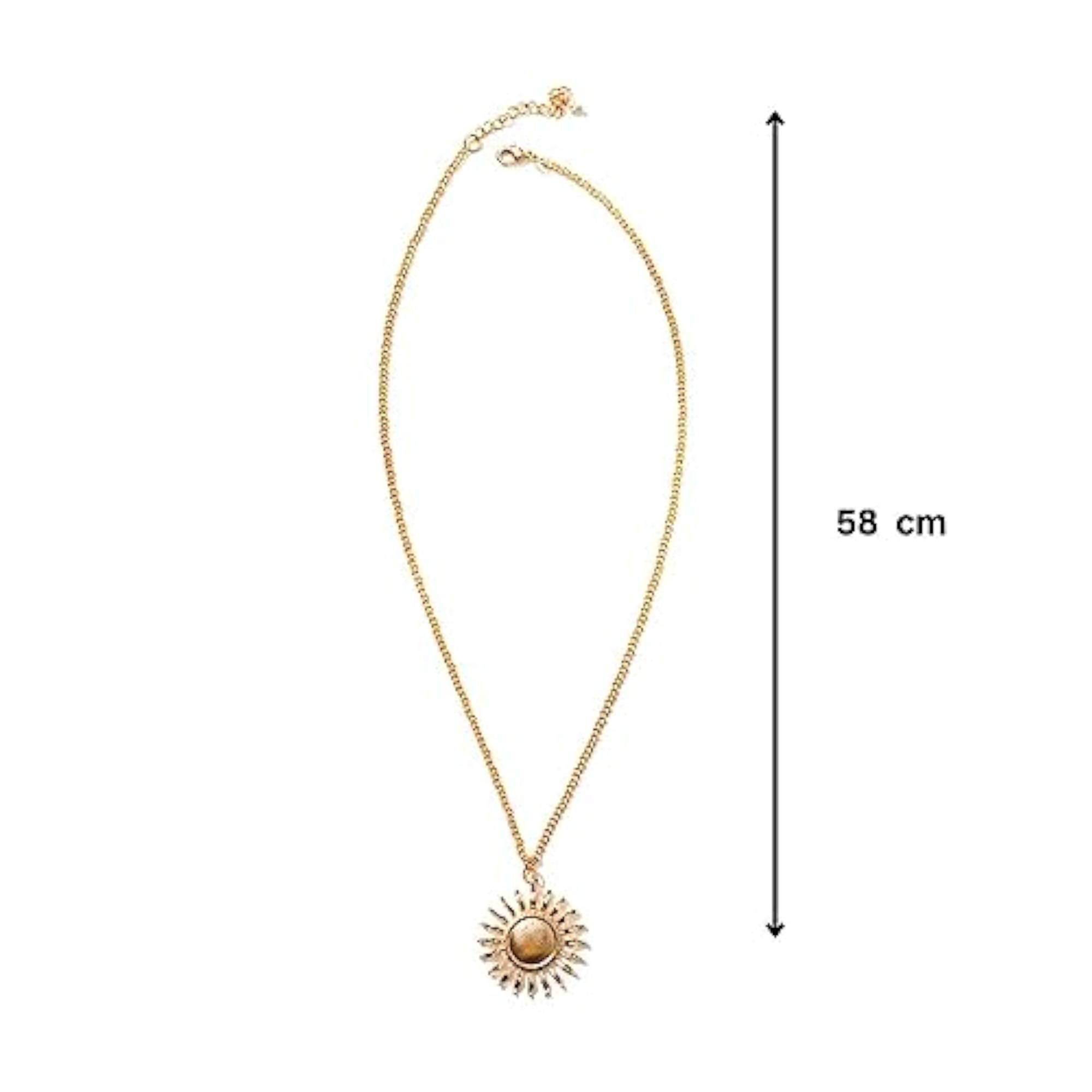 Stylish Large Sun Pendant Necklace - Anti Tarnish