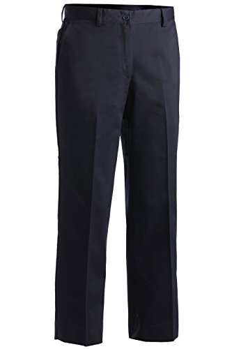 Ed Garments Women's Easy Fit Flat Front Chino Pant, Navy, 20W UL - Main Image