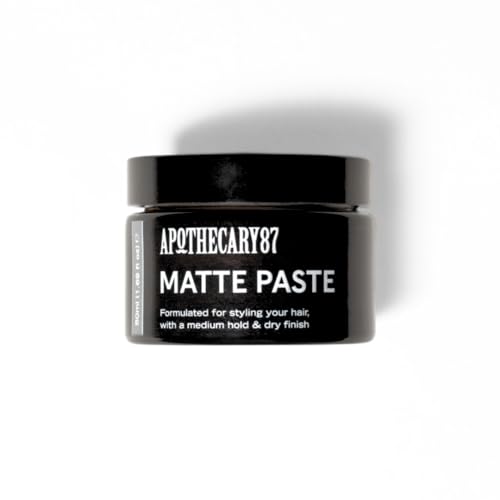 Apothecary 87 Matte Paste | Premium Formulation | Matte Finish, Medium Hold, Light Weight | Creates Volume, Texture & Hold | All Hair Types | Hair Styling Paste | 50ml