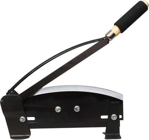 Fresh Flower Stem Cutter with Gloves - 14-Inch Heavy-Duty Blade, Table-Mountable Floral Tool with Safety Latch - Professional-Grade Cutter for Florists, Gardening, and Flower Arrangements