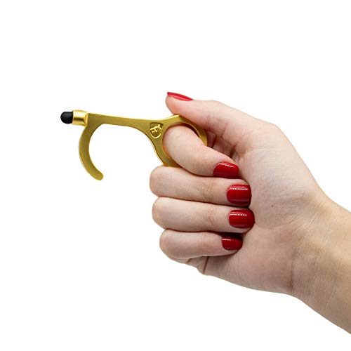 NoTouch Türöffner, antimikrobiell, mit Eingabestift, goldfarben