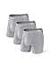 Separatec Men's 3 Pack Micro Modal Separate Pouches Comfort Fit Boxer Briefs (XL,Light Gray)