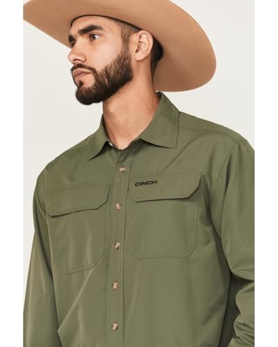 Cinch Men's Arenaflex Olive Shirt2