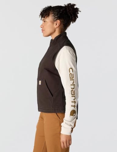 Image of Carhartt Women's Washed Duck Mock Neck Vest