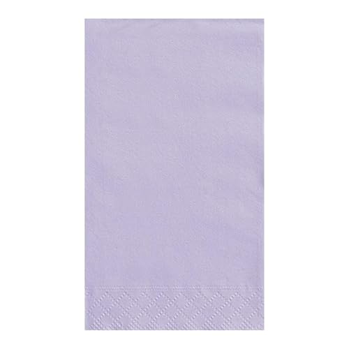 Image of Lavender Solid Guest Towels - Pack Of 20 - Absorbent Paper Hand Napkins For Bathroom, Kitchen & Events