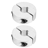sourcing map Schaftmanschette, 0,95 cm Bohrung, doppelt geteilter Schaftkragen, 3,5 cm Außendurchmesser, 0,95 cm dicke Aluminium-Klemmmanschetten für CNC-Werkzeugmaschinen, Industrie, 2 Stück