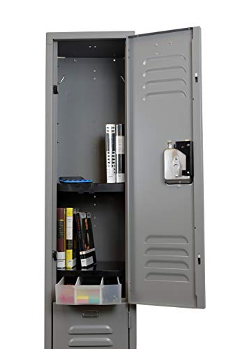 Tools for School Locker Drawer and Height Adjustable Shelf. Includes 2 Removable Drawer Dividers. Heavy Duty. Fits 12 Inch Wide Locker (Black, Single Drawer) Tools for School Locker Drawer and Height Adjustable Shelf. Includes 2 Removable Drawer Dividers. Heavy Duty. Fits 12 Inch Wide Locker (Black, Single Drawer)