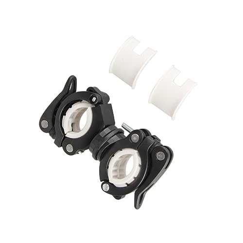 POPETPOP 360Degree Rotating Flashlight Holder Clamp for Bike Handlebar Sturdy Construction Quick Release Design Fits Shock and Skid Black