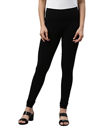 Image of GO COLORS Soft Cotton Stretch Churidar for Women | Breathable, Mid Rise, Full Length