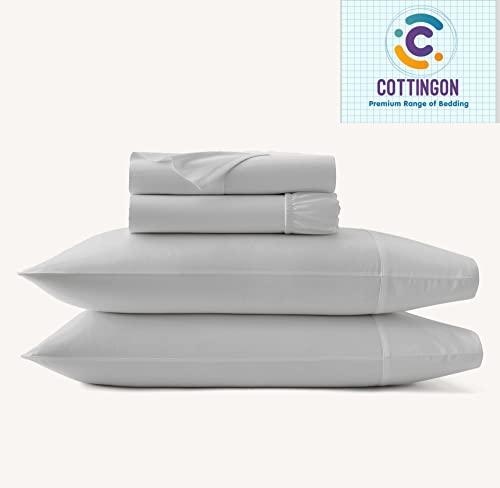Image of Cottingon 4 Pieces Rv Bunk Bed Cot Sheets 28 X 75, Luxury Soft Microfiber Bed Set for Campers fits 6 to 10 Inches Deep Pocket Mattress, White