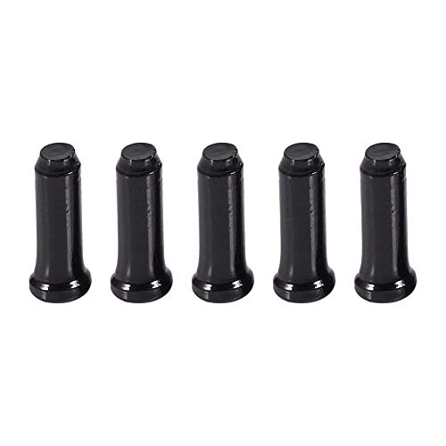 100Pcs 100Pcs Aluminum Alloy Mtb Bike Bicycle Brake Cable Tips Crimps Bicycles Derailleur Shifting End Hat Core Inner Wire Ferrules(Black) #TOP4