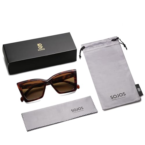 Image of SOJOS Trendy Oversized Cateye Sunglasses Womens UV400 Designer Shades Lentes De Sol Para Mujer SJ2347