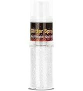 Go Ho Hair and Body Glitter Spray,Festival Glitter Dry Powder Makeup for Clothes,White Glitter Sp...
