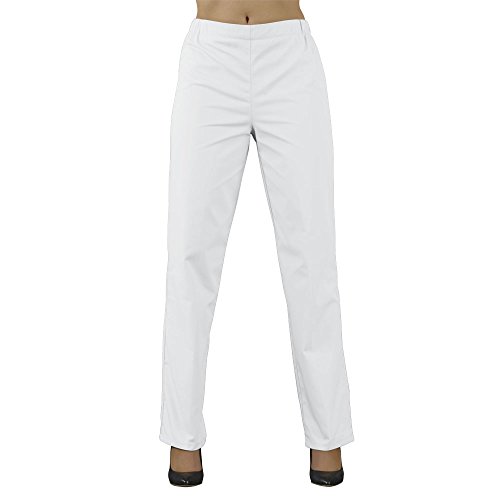 Hurry Jump Label Blouse Pantalon médical Mixte Homme Femme Sergé 210 gramme Couleurs Blanc Tailles élastiquée Lavage Machine 90 degrés ou Industriel...