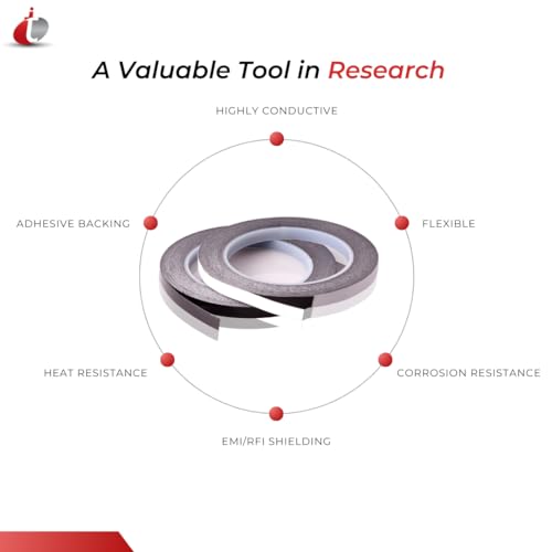 Carbon Conductive Tape (Double Side Conductive) (Size: W 8mm x L 20mm x T 0.16mm) (Pack of 1)