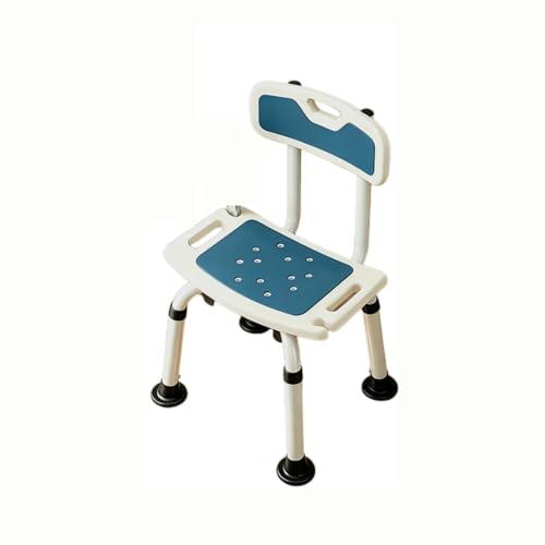 Taburete Ducha Altura Ajustable,Taburete Ducha Resistente Barra Transversal Reforzada,para Uso baño, Dormitorio, Sala Estar(Style 1,51x47x75-88cm)