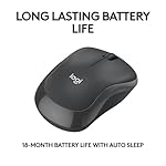 Logitech M240 Silent Bluetooth Mouse, Wireless, Compact, Portable, Smooth Tracking, 18-Month Battery, for Windows, macOS, ChromeOS, Compatible with PC, Mac, Laptop, Tablets - Graphite - Image 4